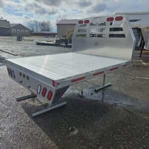 Truck bed, aluminum, 84 by 88 inches.