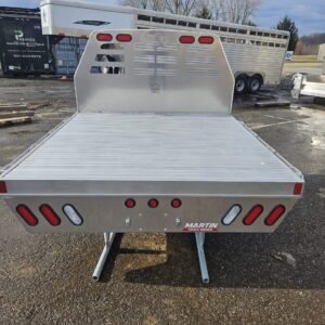 Truck bed, aluminum, 84 by 88 inches.