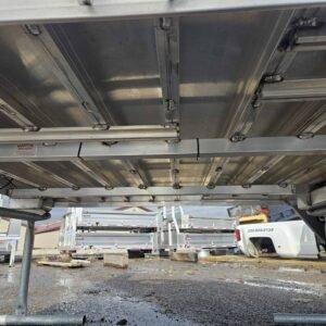 Truck bed, aluminum, 84 by 88 inches.