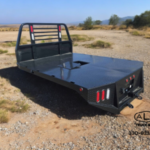Bradford built truck bed, steel, 84 by 84 inches.
