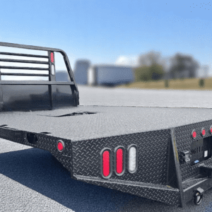 Bradford built truck bed, steel, 96 by 114 inches.