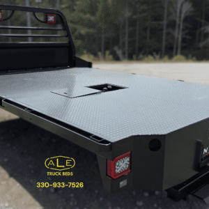 Nxg truck bed, steel, 97 by 136 inches.