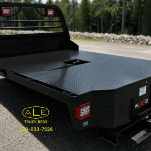 Nxg truck bed, steel, 84 by 102 inches.